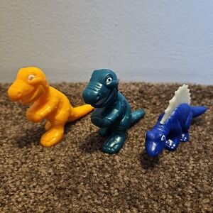 Vintage Dinosaur Skeleton Tyrannosaurus Rex T-Rex Dimetrodon Action Figures Toys